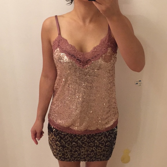 Intimissimi Sequin & lace camisole top. S - Picture 10 of 11